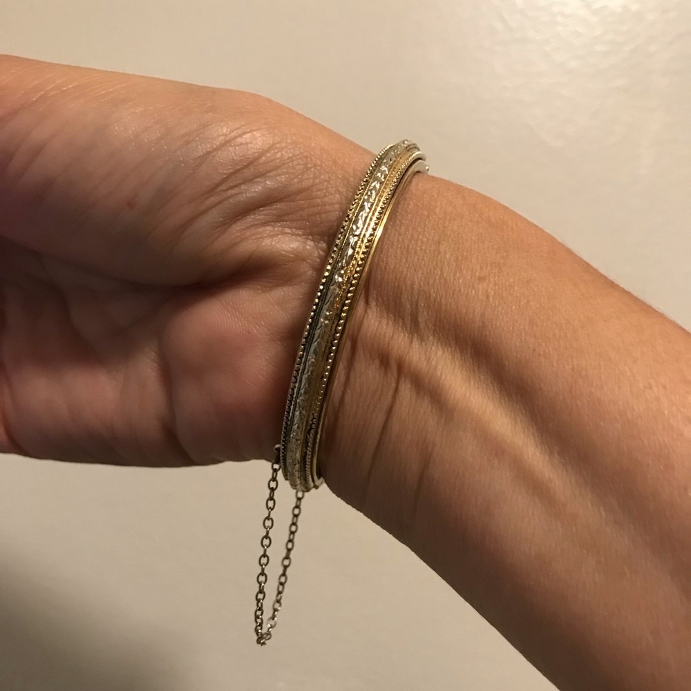 Vintage by whiting and Davis hinged bracelet small